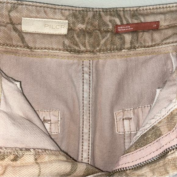 Anthropologie Pilcro The Camp Wanderer Patchwork Jeans Embroidered Boho 29 - Picture 14 of 16